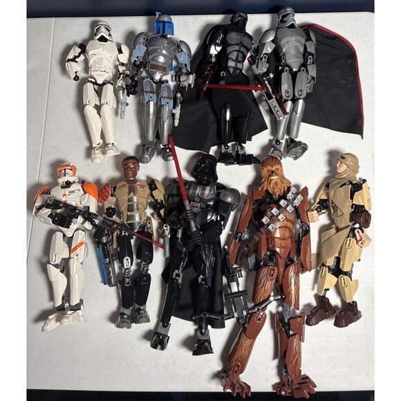 Lego Other - Lego Bionicle Star Wars Lot Of 9 Darth Vader Jango Fett Kylo Ren MISSING PIECES